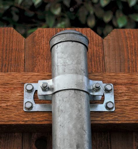 metal bracket to join wood fence post to concrete footing|galvanized fence post for wood.